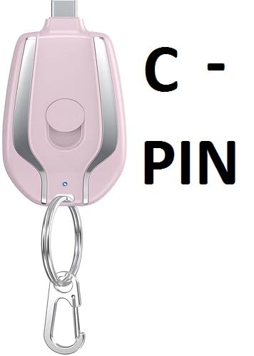 Small Portable Emergency Key Chain Power Bank C Type and iPhone