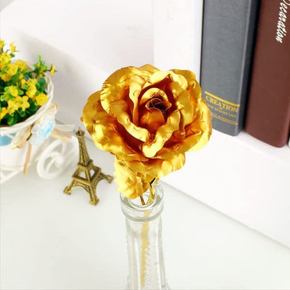 Golden Rose For Valentine Gift