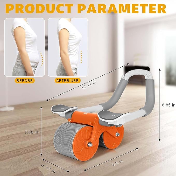 Automatic Rebound Abdominal Wheel with Support