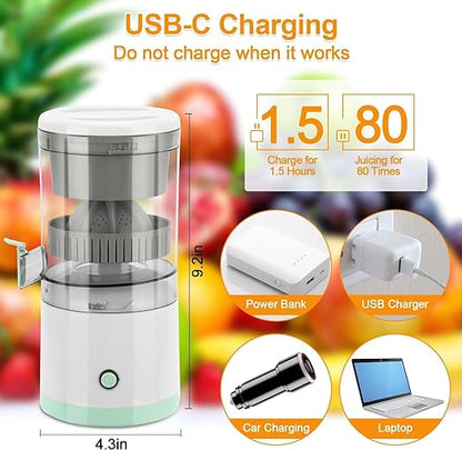 Rechargeable Citrus Juicer, Orange Squeezer, Mosambi Juicer, Wireless Portable Juicer Blender with USB Charging