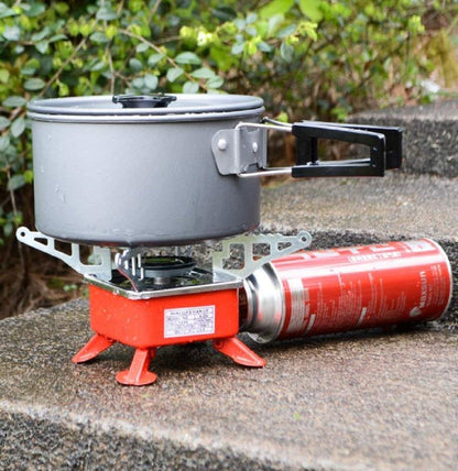 Camping Stainless Steel Gas Stove Ultra Light Folding